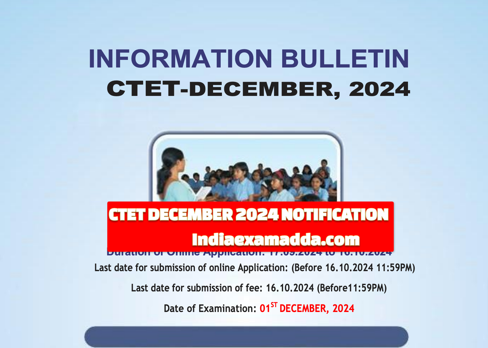 CTET December 2024 Notification