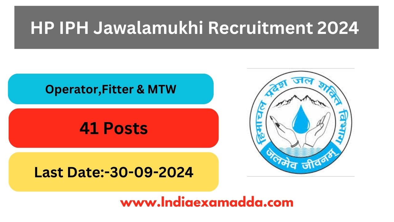 HP IPH Jawalamukhi Recruitment 2024 Notification Out