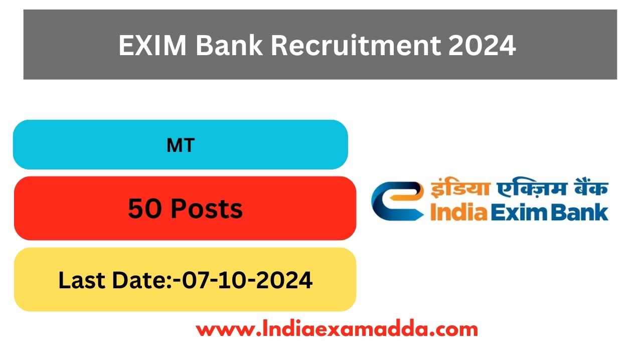 EXIM Bank MT Recruitment 2024 Notification Out