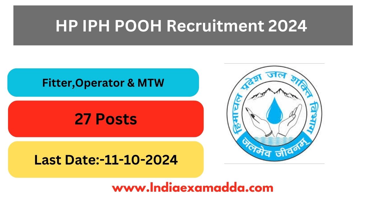 HP IPH Pooh Recruitment 2024 Notification Out