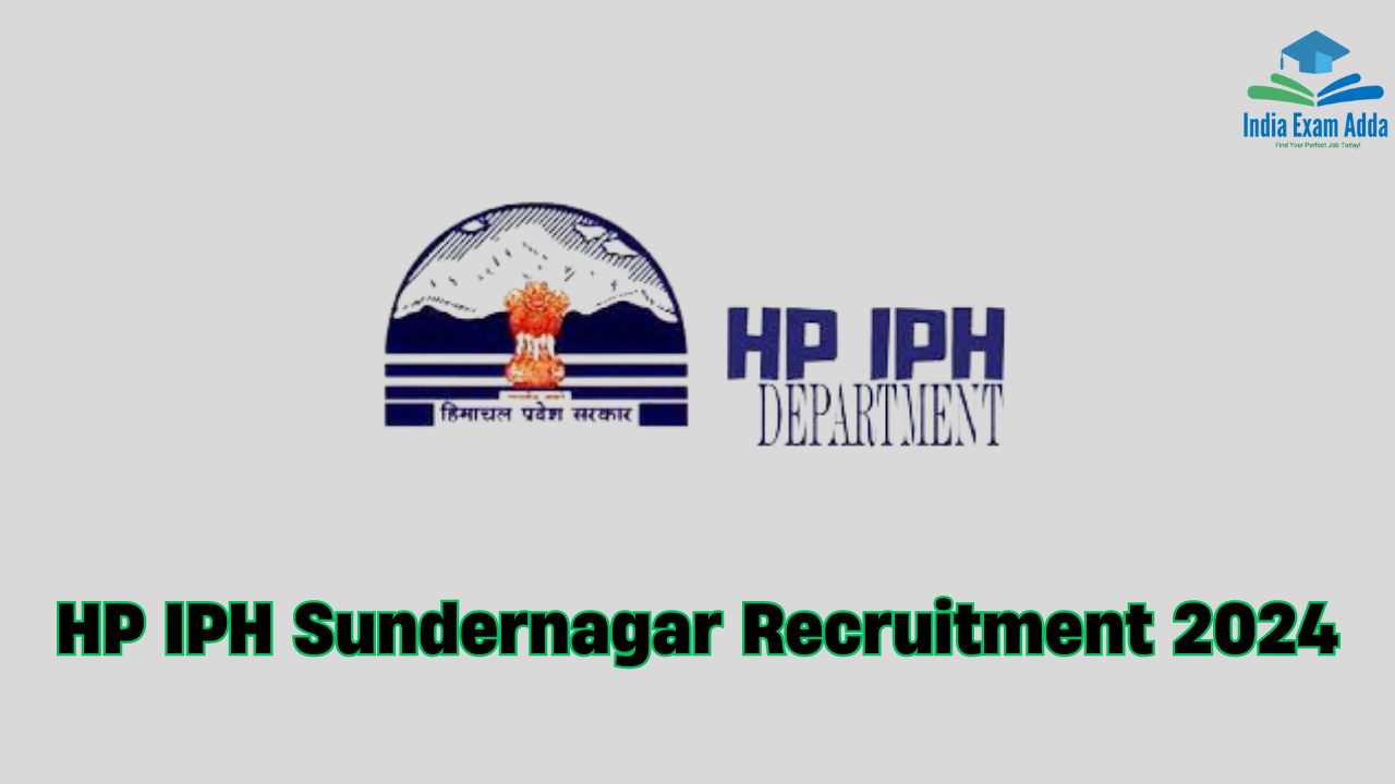 HP IPH Sundernagar Recruitment 2024